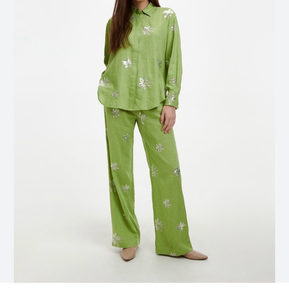 Reserved Green Floral Women's Swim Coverup Set - Picture 7 of 14